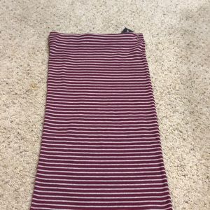 Gray and maroon skirt